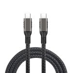 Cablu USB-C 3.2 100W PRESTIGE CHARGE, Transfer 20Gbps & Video 4K@60Hz, PD 3.0, compatibil Thunderbolt 3, Laptop, Tableta, iPhone 15/16/17, 1m, Negru t