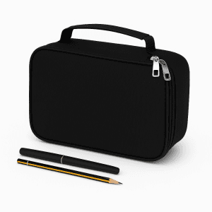 Penar tip geantă 4 compartimente, capacitate 72 accesorii, negru – ZEQAS