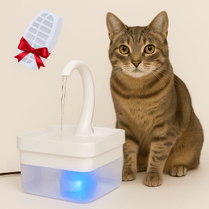 Dispenser apă automat animale, pătrat, 2L, filtru 3 straturi