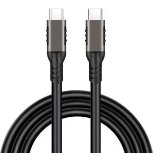 Cablu USB-C 3.2 100W PRESTIGE CHARGE, Transfer 20Gbps & Video 4K@60Hz, PD 3.0, compatibil Thunderbolt 3, Laptop, Tableta, iPhone 15/16/17, 1m, Negru