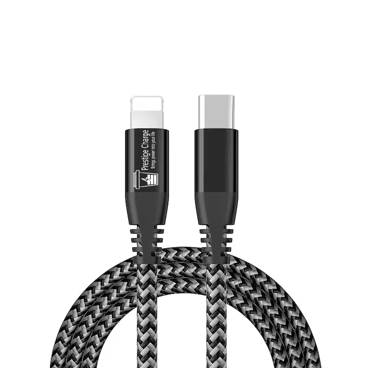 Cablu USB-C la Lightning PD 27W PRESTIGE CHARGE, Transfer Date si Incarcare SuperFastCharge 3A, Compatibil iPhone/iPad/AirPods, Suporta CarPlay, 3m, N