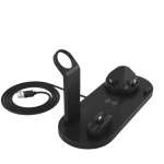 Încărcător wireless 4 în 1, 10W, telefon, ceas, căști, negru – ZEQAS