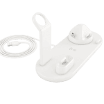 Încărcător wireless 4 în 1, 10W, telefon, ceas, căști, alb – ZEQAS