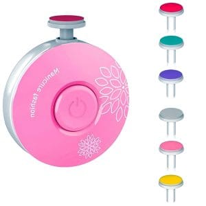 Pila electrica pentru bebelusi/copii/adulti, ZEQAS, 6 capete de schimb, roz