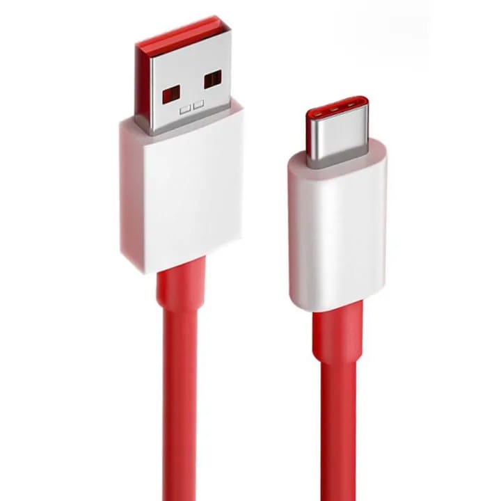 Cablu USB la USB-C pentru Date si Incarcare Rapida 7.3A, PRESTIGE CHARGE, SuperVooC 80W pentru OnePlus, 2m, Rosu