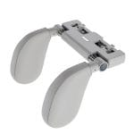 Tetieră auto ergonomică cu spumă memorie, piele eco, argintiu – ZEQAS