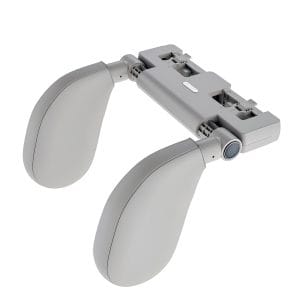 Tetieră auto ergonomică cu spumă memorie, piele eco, argintiu – ZEQAS