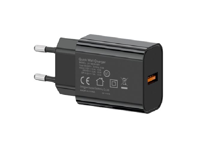 Incarcator Retea PRESTIGE CHARGE, Incarcare Rapida QC 3.0 18W, Adaptive Fast Charge(AFC), Protectie la Suprasarcina, Compatibil Samsung/iPhone, Negru