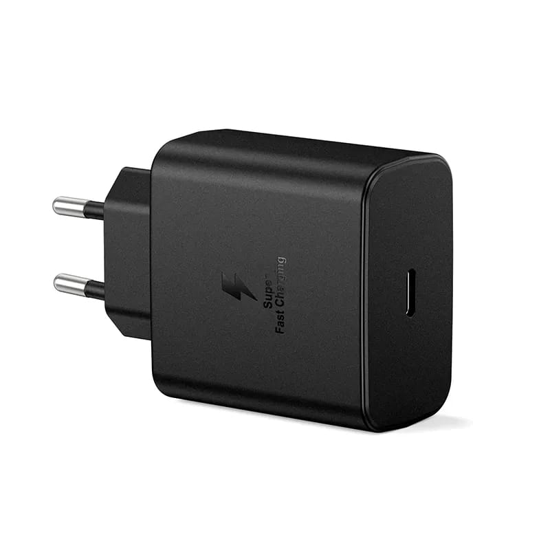 Incarcator Retea PRESTIGE CHARGE, USB-C SuperFastCharge 45W, pentru Samsung si iPhone, Protectie la Incalzire, Negru