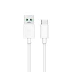 Cablu USB la USB-C pentru Date si Incarcare Rapida 5A, PRESTIGE CHARGE, SuperVooC 55W pentru Oppo, 2m, Alb