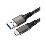 Cablu USB la USB-C 3.0 PRESTIGE CHARGE, Transfer Date 10Gbps & Android Auto / Apple CarPlay, Compatibil Samsung, iPhone 15/16/17, Tableta si Hard Exte