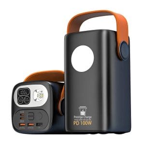 Baterie Externa  Adventure XL, PRESTIGE CHARGE, 60.000mAh, 100W dual-output, 2 x USB-C PD 100W, 3 x USB, lanterna dubla, pentru Camping, Pescuit, Cala