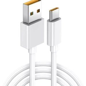 Cablu USB la USB-C pentru Date si Incarcare Rapida 6.5A, PRESTIGE CHARGE, SuperVooC 65W pentru Oppo, 1m, Alb