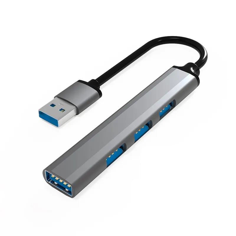 Hub USB, 4 in 1, PRESTIGE CHARGE, Extensie Port USB la USB 3.0 + 3* USB2.0, Transfer Rapid de Date 5Gbps, Carcasa Aluminiu