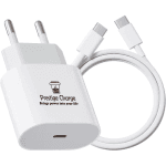Incarcator USB-C PD 20W FastCharge PRESTIGE CHARGE, Cablu Type-C 1m Inclus, Compatibil  iPhone 15/16/17 Plus,Pro & ProMax si iPad, Alb