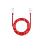 Cablu USB-C la USB-C pentru Date si Incarcare Rapida 6.5A, PRESTIGE CHARGE, WarpCharge 65W pentru OnePlus, 1m, Rosu