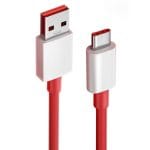 Cablu USB la USB-C pentru Date si Incarcare Rapida 6A, PRESTIGE CHARGE, WarpCharge 30W pentru OnePlus, 1m, Rosu