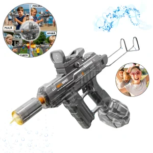 Arma Cu Apa Electrica Copii 2026, Model Automat UZI POOD, Tragere Continua, Jet Puternic Cu Recul, Reincarcare Rapida In Apa, Iluminare LED, Distracti