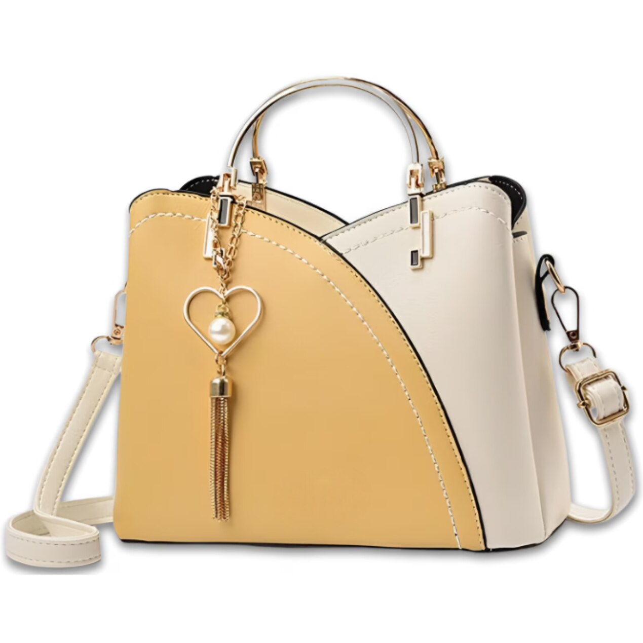 Geanta Eleganta Crossbody Femei, Piele, Casual sau Office, Design Versatil, Compartimente Multiple, Manere Metalice, Inchidere cu Fermoar si Magnet, A