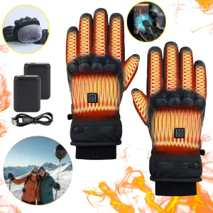 Manusi Incalzite Electrice Moto, +2 Powerbank 5000 mAh Cadou, Anti-Cazaturi, Model Smart, Temperature Control, Incalzire Rapida Maini, Protectie Frig,