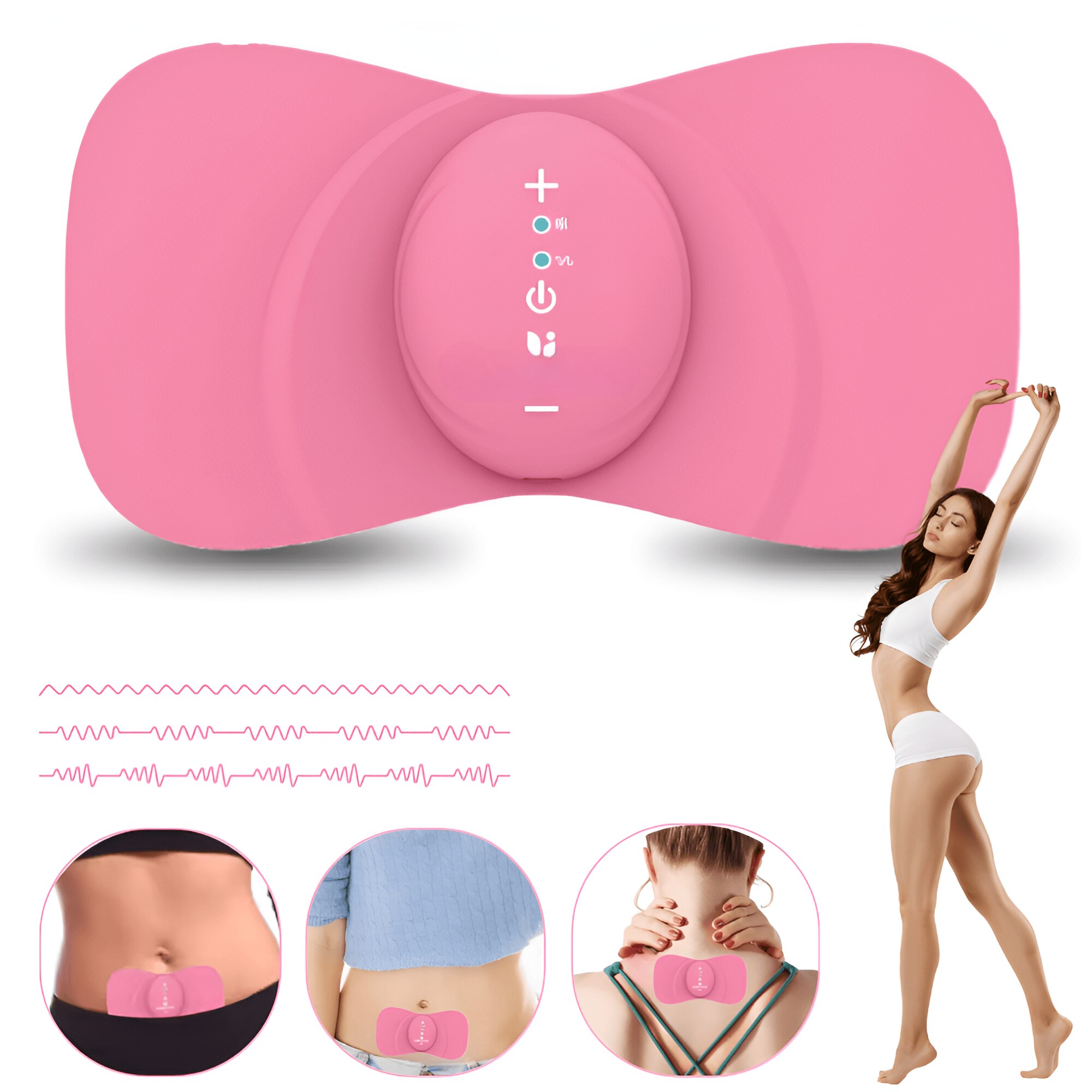 Dispozitiv Ameliorare Dureri Menstruale, Incalzire Electrica si Microcurent EMS pentru Relaxare Rapida, anti dureri menstruatie si ciclu, Ameliorare S